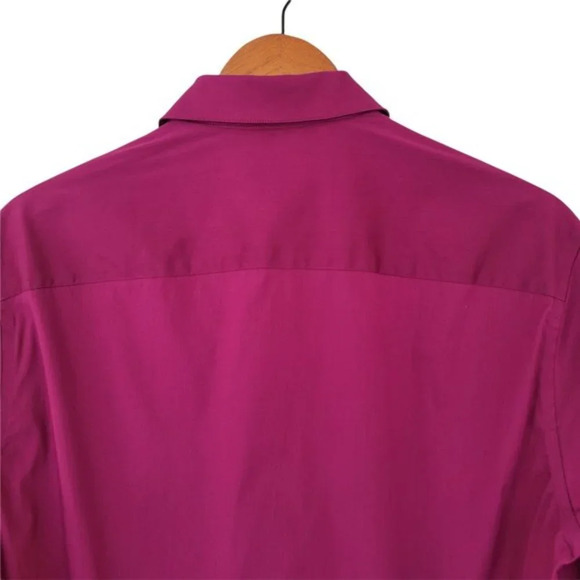 Alfani Long Sleeve Button down Shirt Mens Size M Forest Berry Collared NEW - Picture 7 of 10